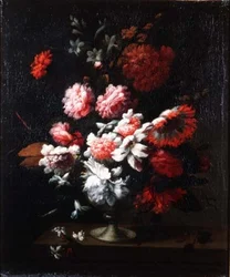 Stillleben mit Blumen in einer Urne